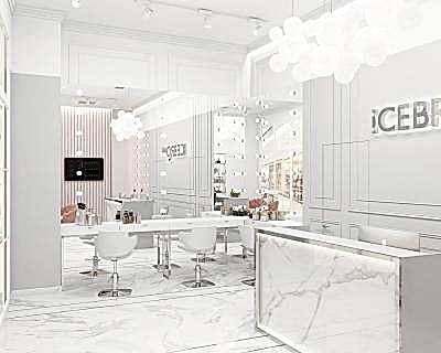 Дизайн проект салона IceBrow в ТЦ Саларис г. Москва